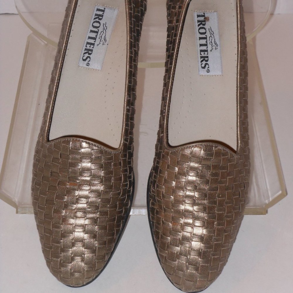 TROTTERS TEAL GENUINE LEATHER FLATS SIZE 11 N - Picture 3 of 7